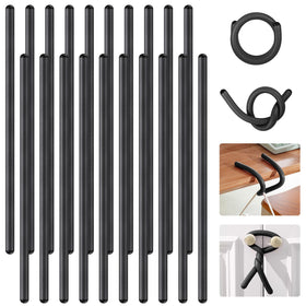 Ninehaoou twist ties 17 inch black for tidy cord bundles and easy organization.