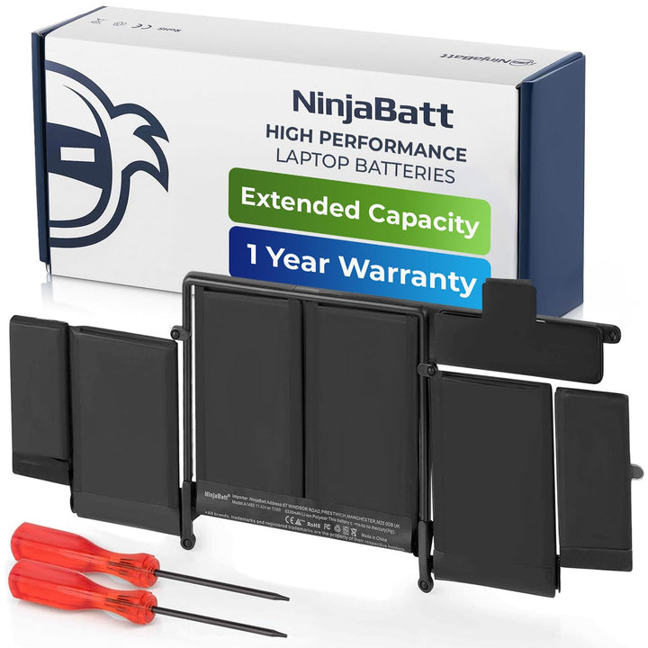 NinjaBatt battery front view showing form factor and compatibility benefits
