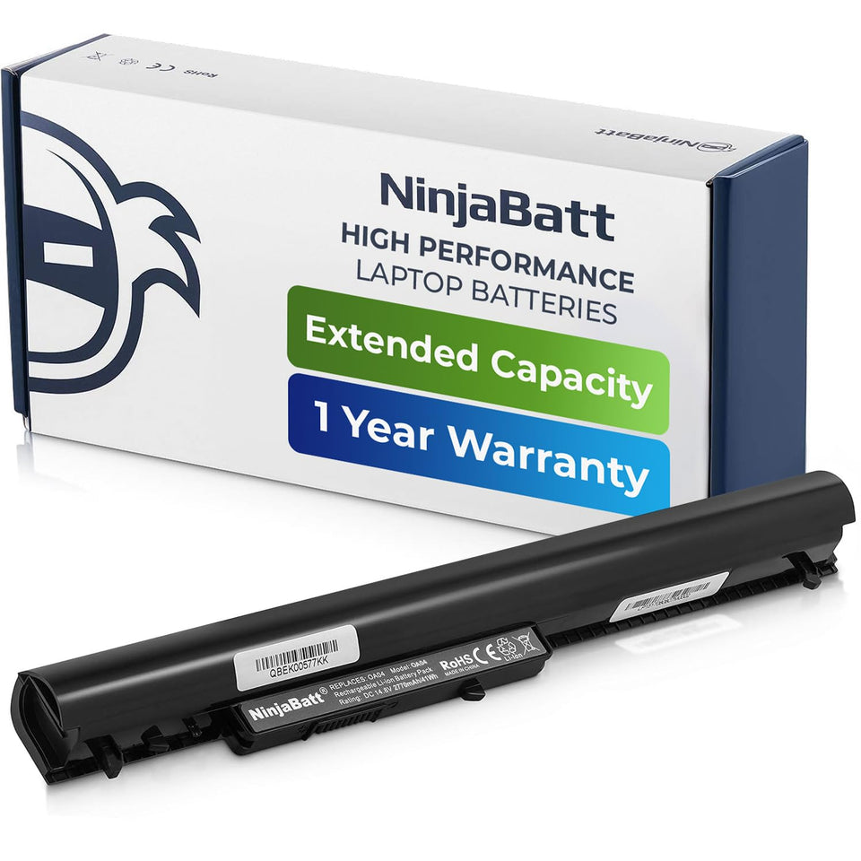 NinjaBatt front view of replacement battery showing model and fit benefit
