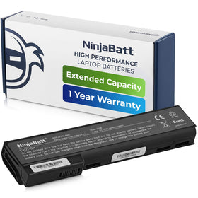 NinjaBatt HP battery 8460p front view shows compact, power-ready design for HP notebooks.