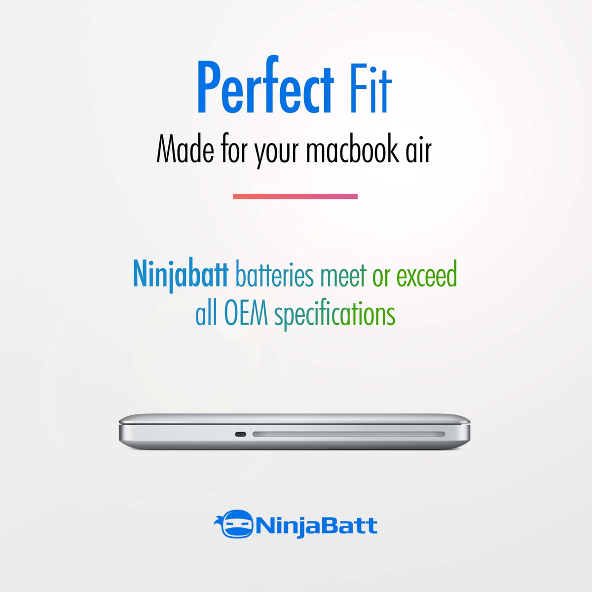 NinjaBatt battery in a workspace with MacBook Pro emphasizing reliable power on the go