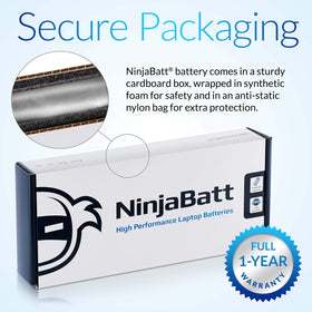 NinjaBatt in a workspace powering a laptop for continuous productivity benefit