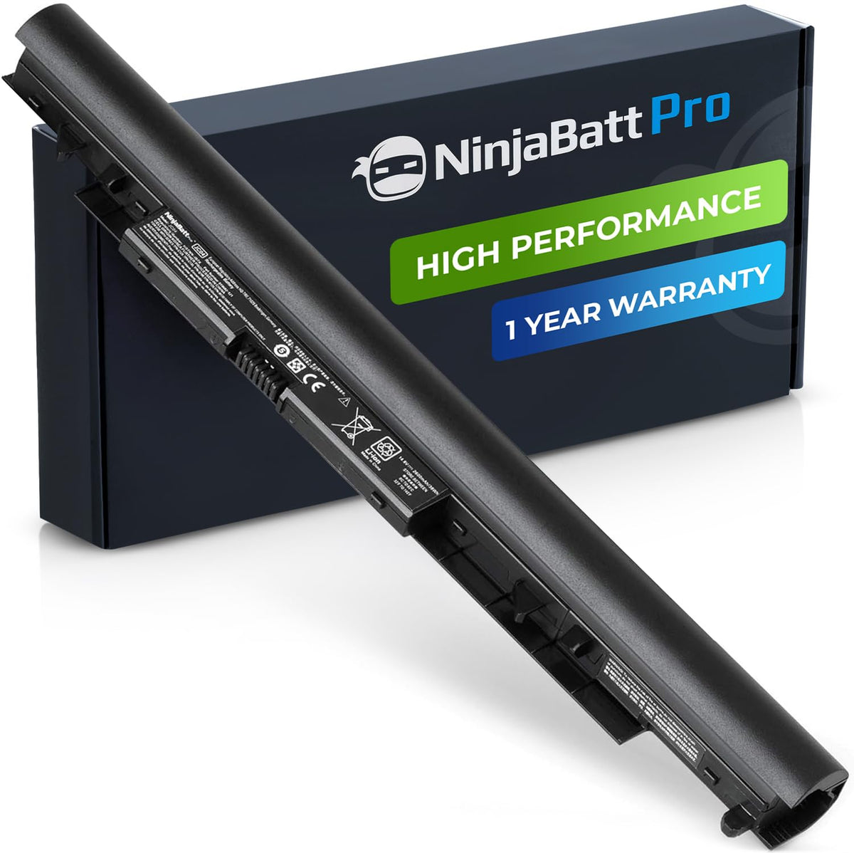 NinjaBatt Pro front view showing replacement battery restoring runtime