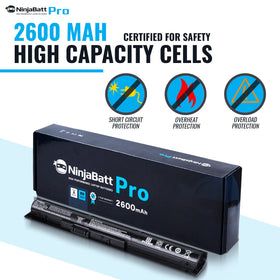 NinjaBatt Pro installed in HP laptop demonstrating restored portable power