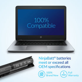 NinjaBatt size comparison beside a credit card showing compact profile for portability advantage
