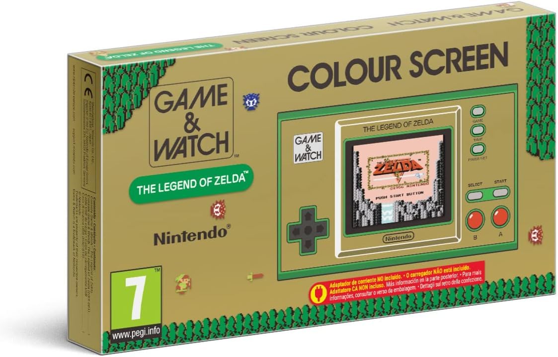 Nintendo Game Watch Zelda classics on a compact retro handheld for quick gaming sessions.