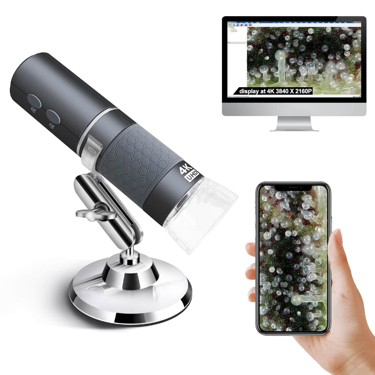 Ninyoon front view showing compact body and lens for clear high-resolution imaging