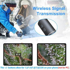 Ninyoon mounted on smartphone streaming wirelessly for easy mobile inspection