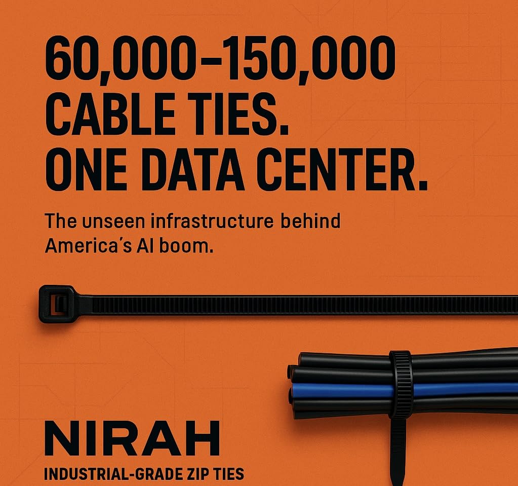 Nirah 14-inch ties for garage organization and tool tidiness.