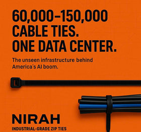 Nirah 14-inch ties for garage organization and tool tidiness.