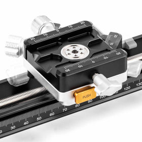 NiSi NM-200S macro rail dovetail mounting supports universal tripod systems.