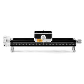 NiSi NM-200S macro rail threads 3-8 and 1-4 inches holes for mounts.
