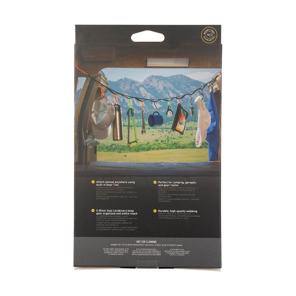 Nite Ize GearLine color variety helps quick gear spotting.