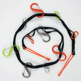 Nite Ize GearLine wear-resistant webbing and reinforced loops support camping gear.