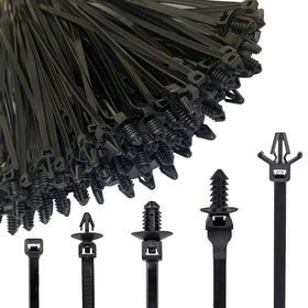 Niteguy 160Pcs universal nylon push-mount zip ties kit for neat engine bay wiring