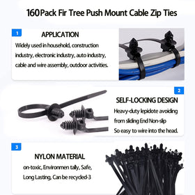 Niteguy five-size zip-tie pack enables versatile indoor and outdoor organization