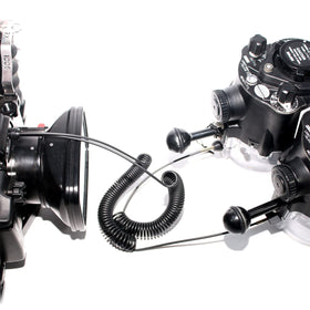 nitescuba stretched cable with straight side showing extended reach and flexible routing