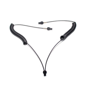 nitescuba front view of coiled fiber optic cord showing compact design and reliable trigger