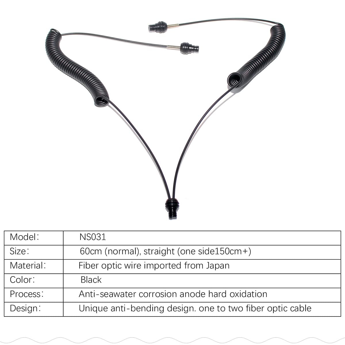 nitescuba cable connected to Inon and Sea&sea strobe illustrating broad compatibility