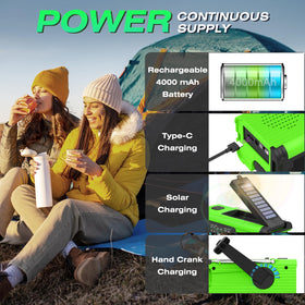 Nitigo rear view with USB ports and label for easy device charging
