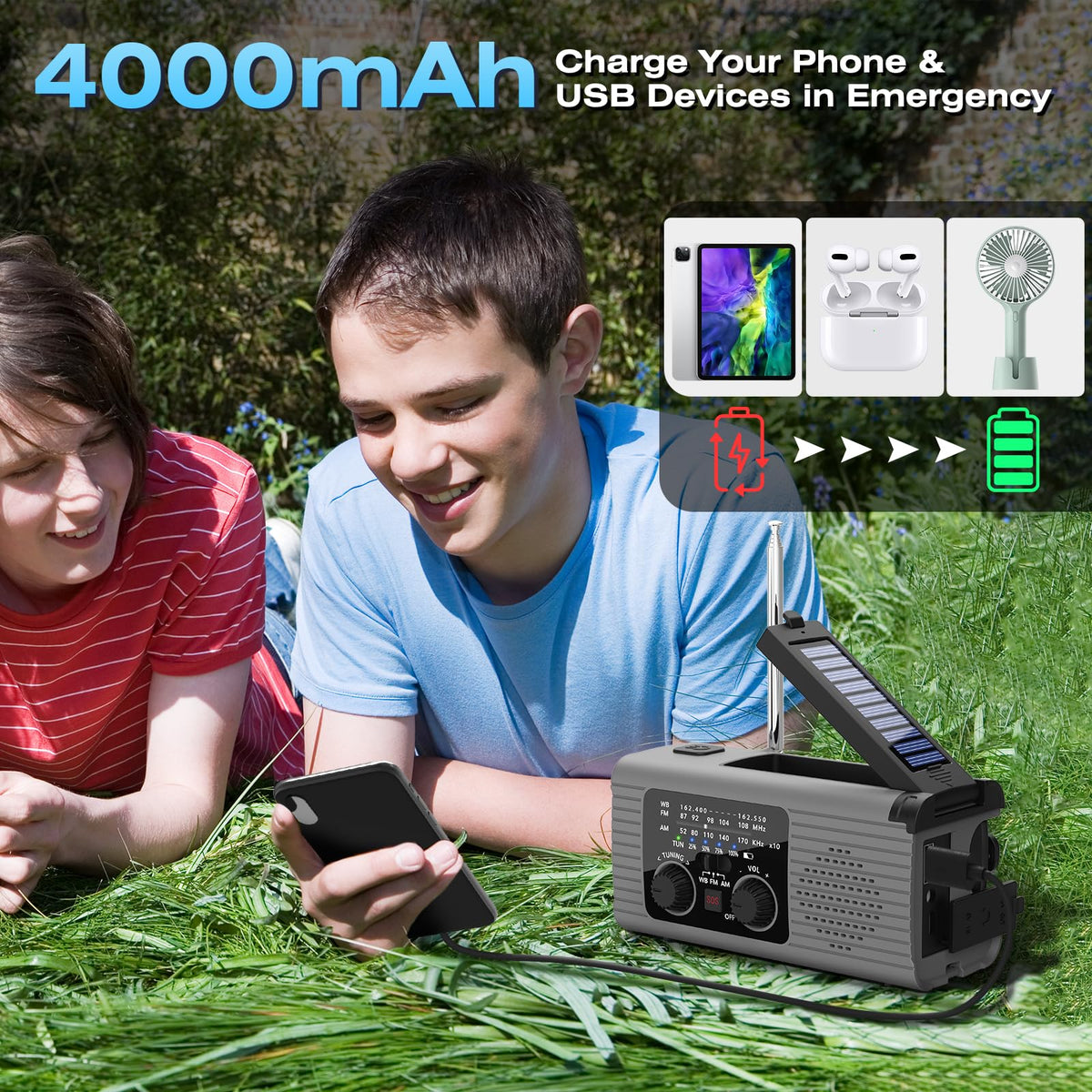 Nitigo tuning dial and display for clear station selection and alerts