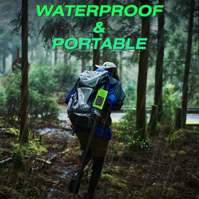 Nitigo used at campsite providing light and charging devices outdoors