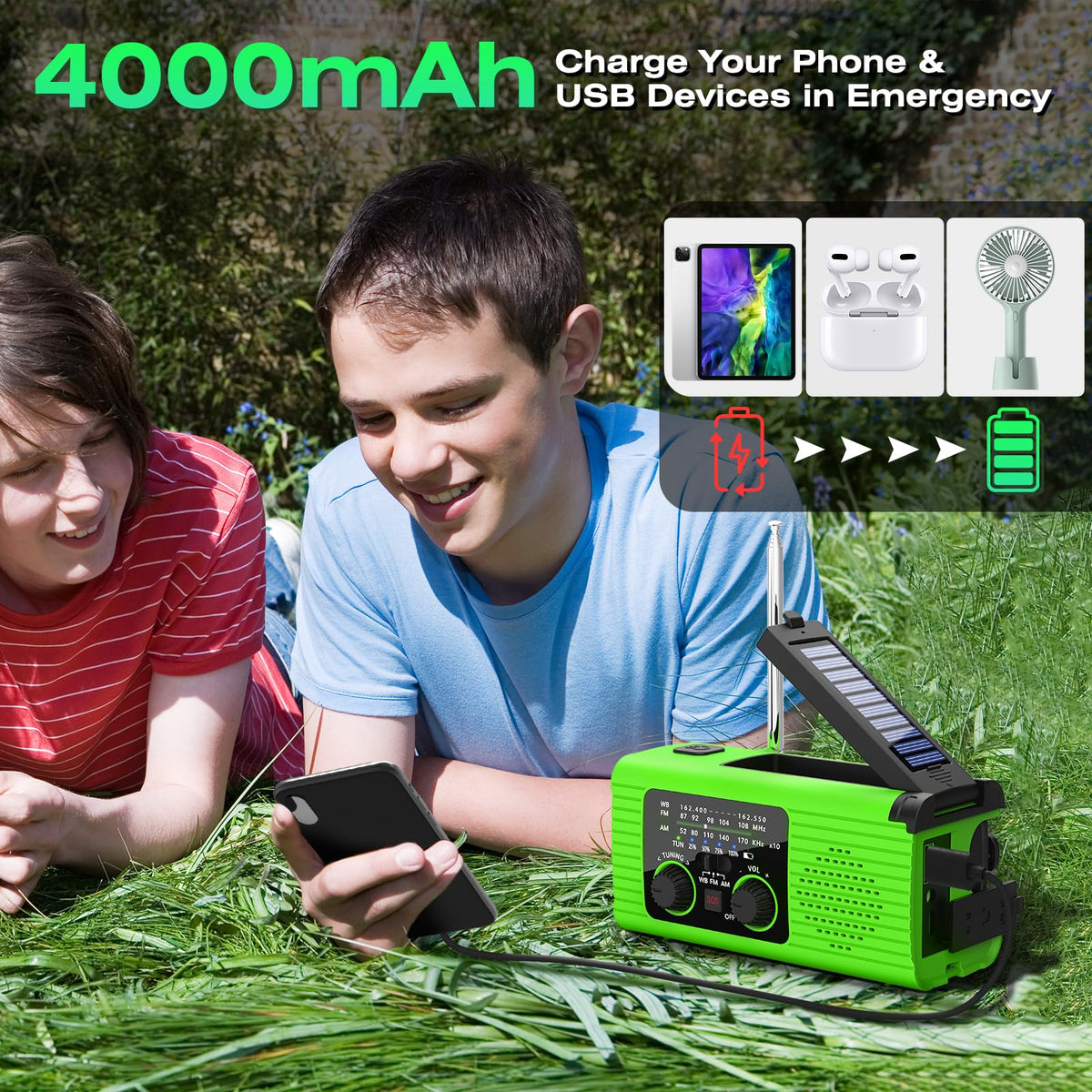 Nitigo beside smartphone to show compact size and portability