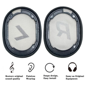 Niukeke earpad installed on Plantronics headset restoring fit and seal