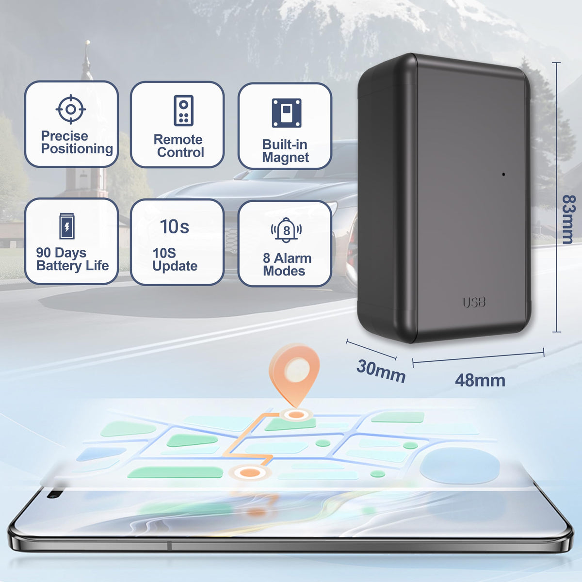 Niuvith battery graphic showing 6000mAh capacity for extended runtime and fewer recharges