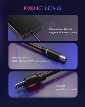 Nivjuky 240W charger includes 10 ft cable for flexible setup.