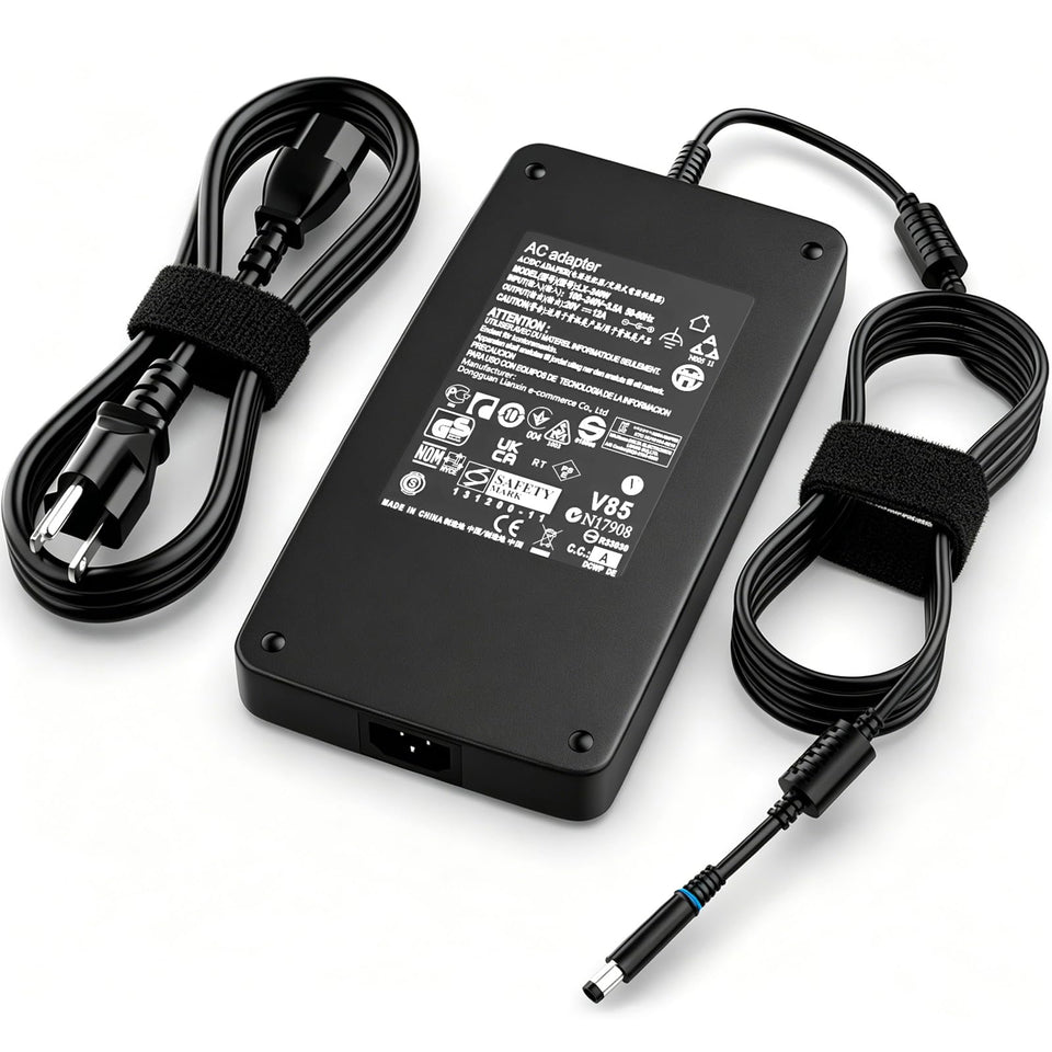Nivjuky 240W charger with Dell tip for reliable gaming laptop compatibility.
