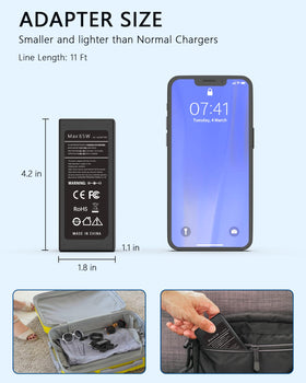 Nivjuky 65W Dell charger with smart protections label