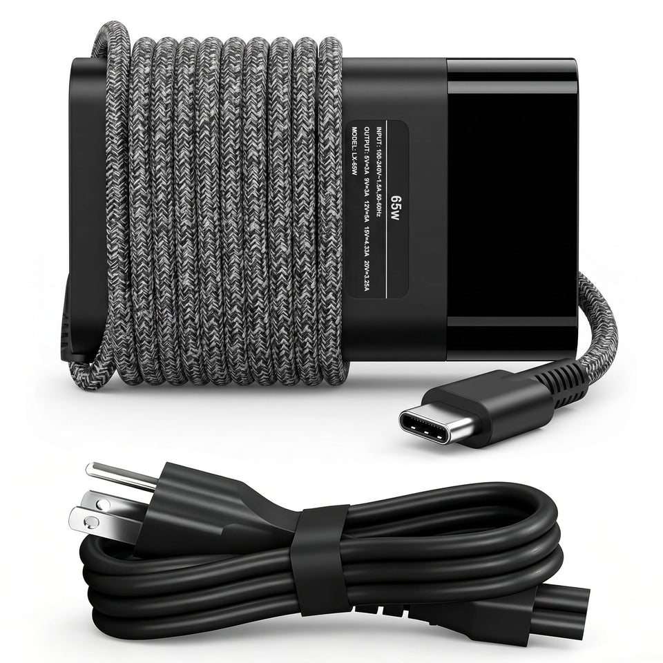 Nivjuky 65W OmniBook charger front view for fast, portable charging.