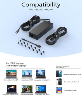 Nivjuky note on backward compatibility with 65W/90W/45W laptops.