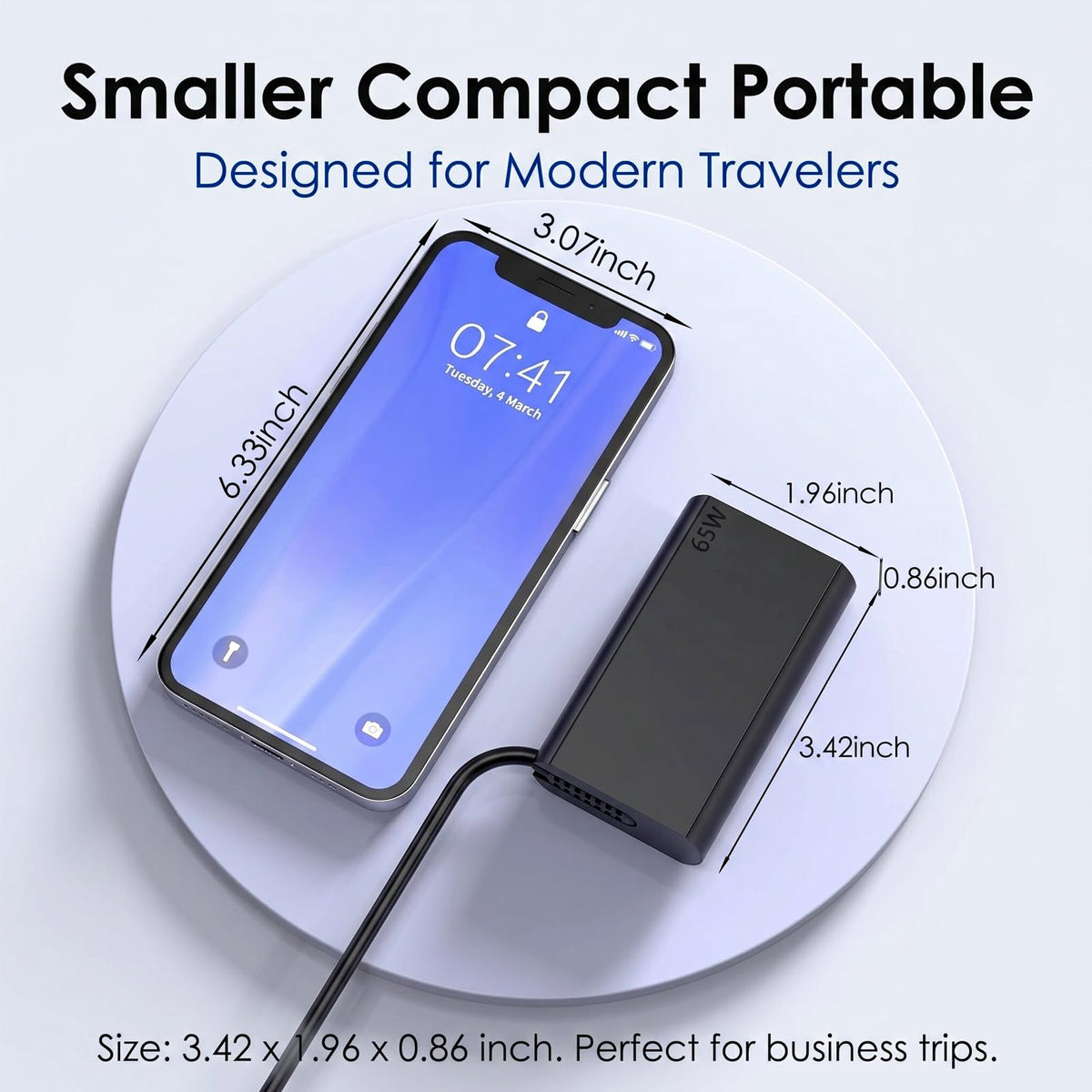 Nivjuky power cord included with charger for ready-to-use setup