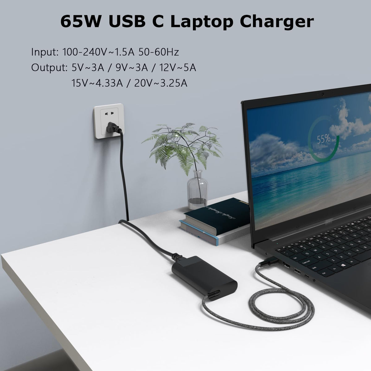 Nivjuky USB-C ports close-up showing versatile power delivery.