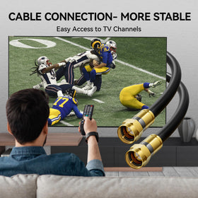 Nixsto RG6 supports indoor/outdoor use for TV, satellite, and modem links
