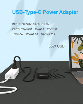 Njiwpnzo 11 ft cord USB-C power adapter for flexible setup