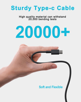 Njiwpnzo 65W USB-C charger, Chromebook compatibility for flexible use.