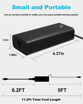 Njiwpnzo USB-C power adapter with USB-C tip for efficient Dell charging.