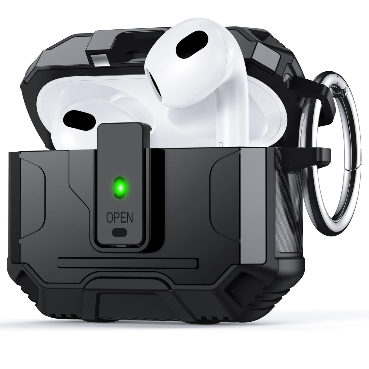 NJROW front view of AirPods 3 case showing rugged protection and sleek profile