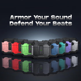 NJROW case clipped to backpack with carabiner for hands-free portability