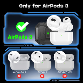 NJROW next to AirPods 3 for size comparison demonstrating precise fit