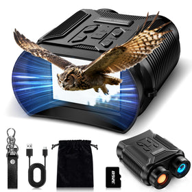 NKBZEB Night Vision Goggles show 4K HD infrared detail for nocturnal wildlife viewing