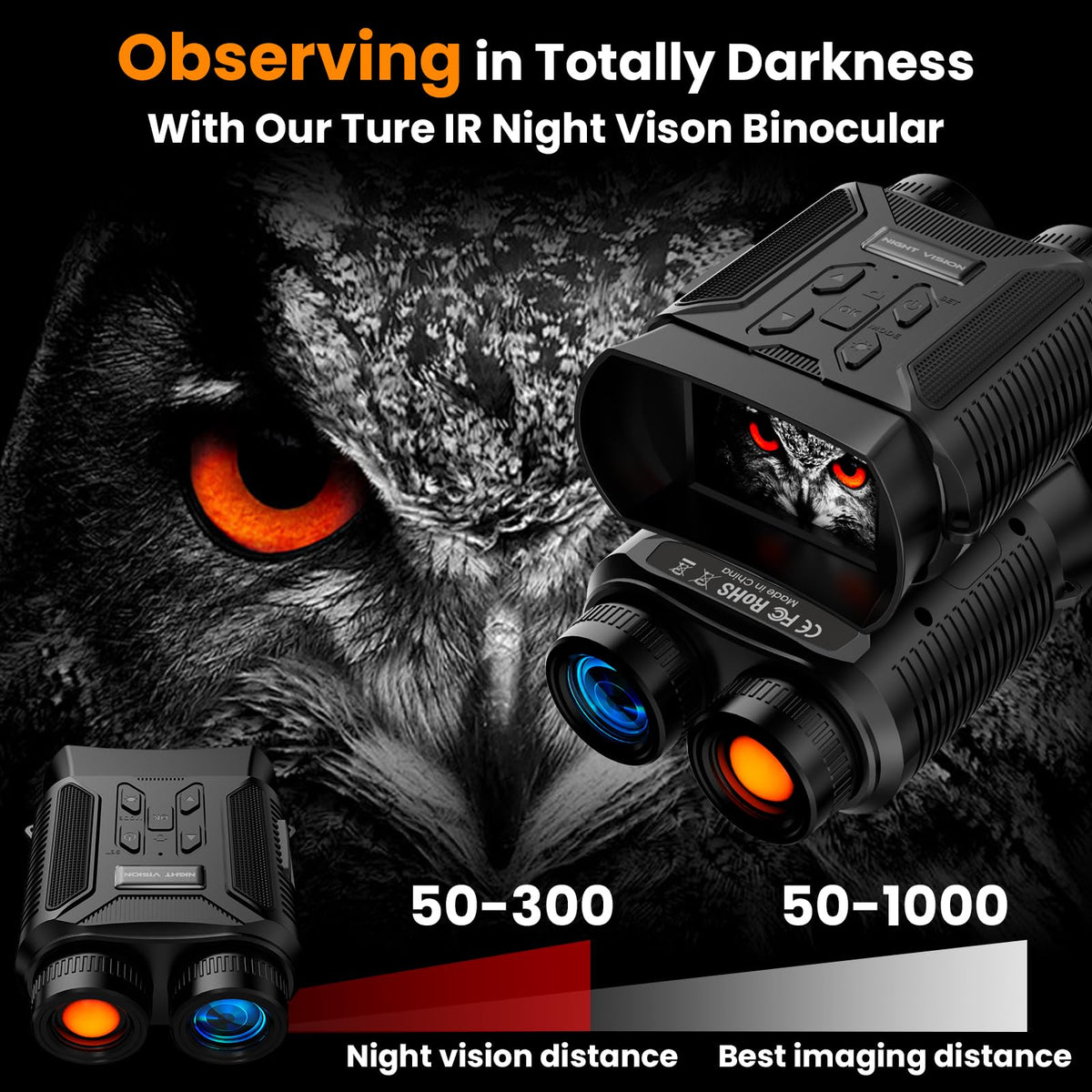 NKBZEB Night Vision Goggles portable design for camping and outdoor use