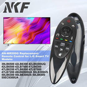 NKF AN-MR500G remote back view showing ergonomic grip