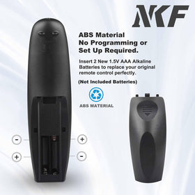 NKF remote held in hand showing scale for comfortable grip benefit