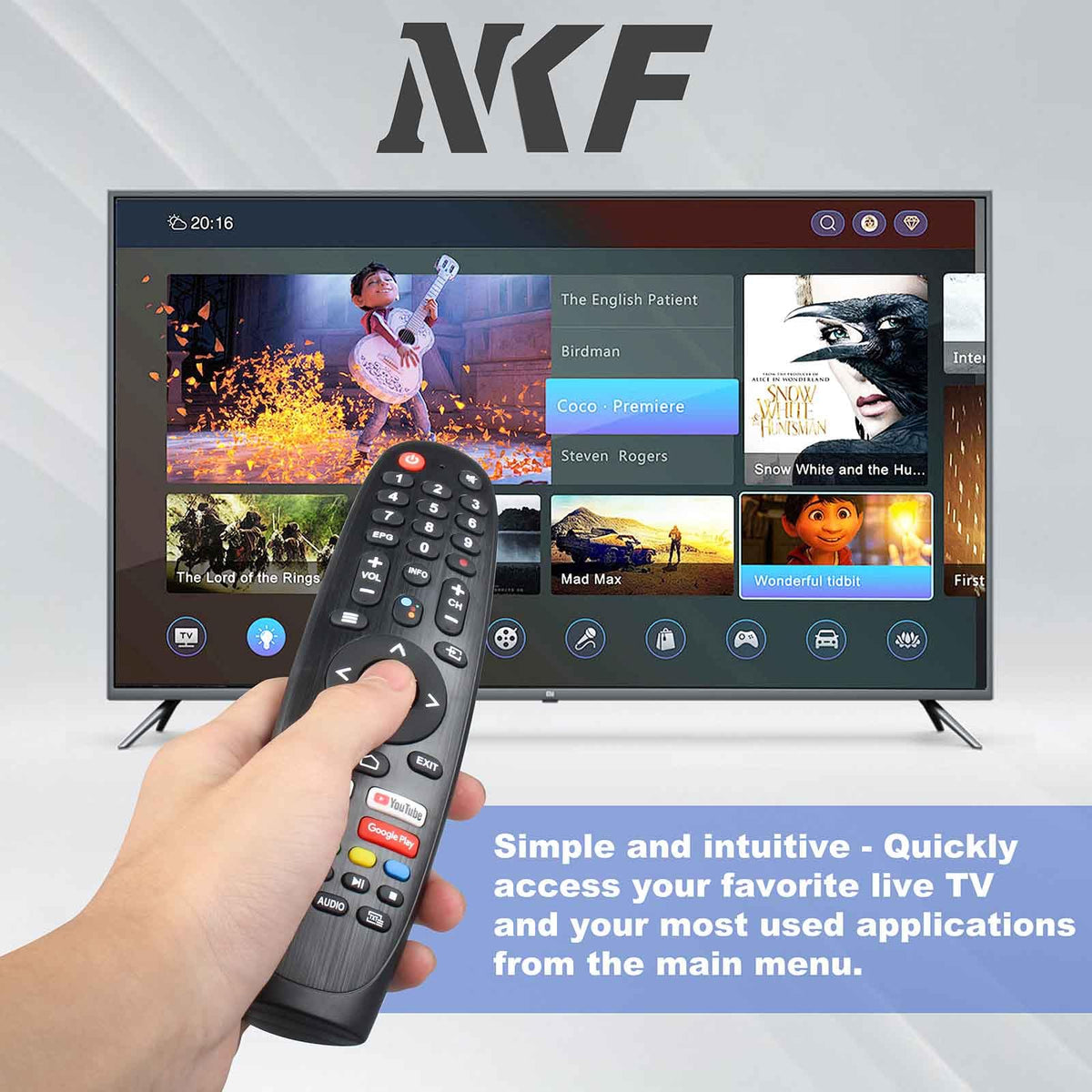 NKF side profile revealing slim design for easy storage benefit