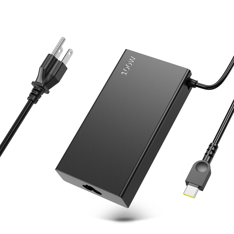 NLILITONG 100W USB-C charger for Yoga 9-9i closeup demonstrates fast, reliable charging on the go.