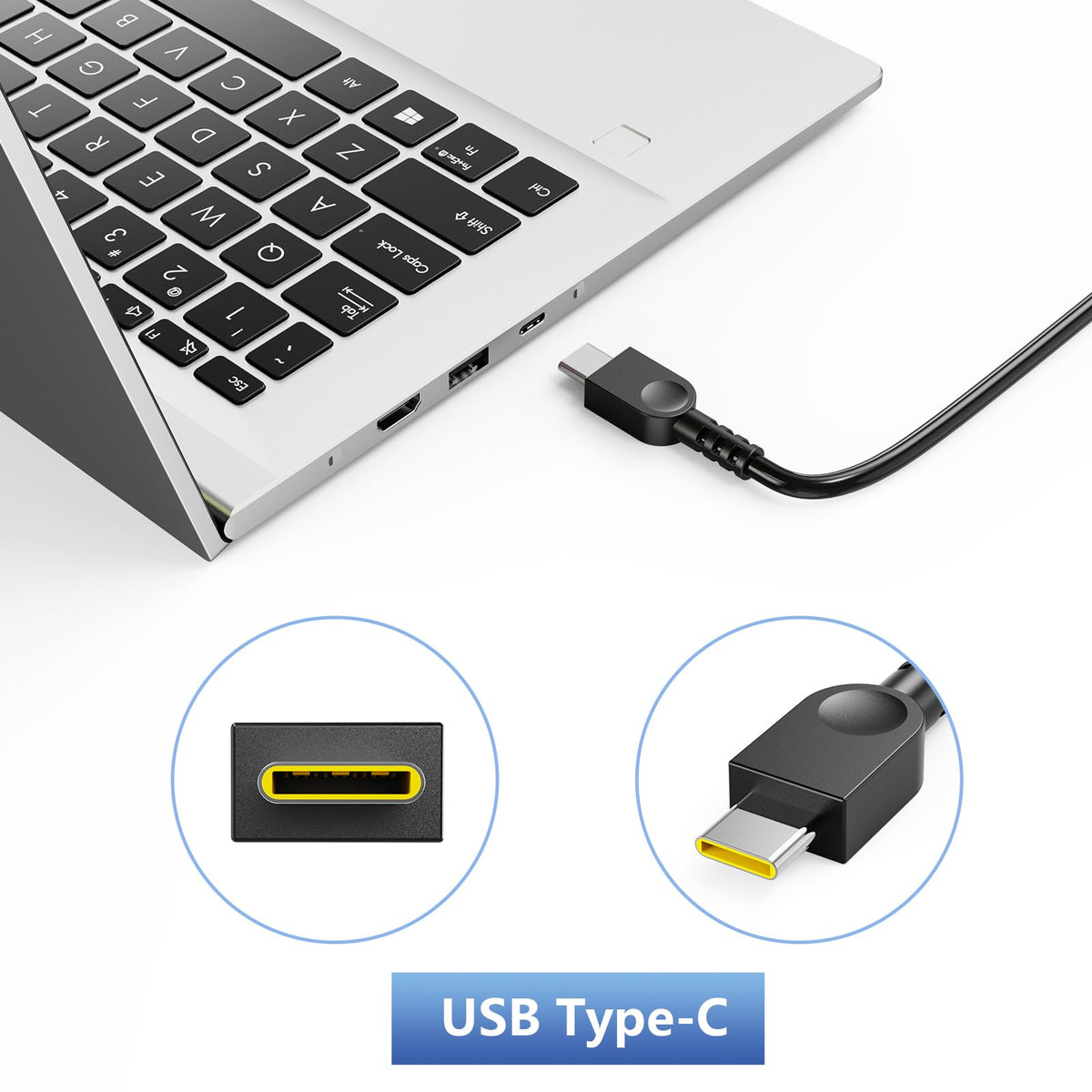 NLILITONG 100W USB-C charger for Yoga Slim 7 Pro portable use highlights versatile charging on the move.